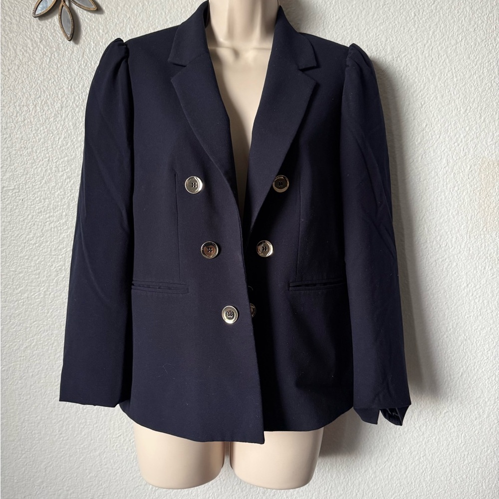 Bar III buttoned navy blazer